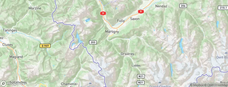 Bovernier, Switzerland Map