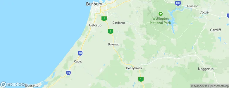 Boyanup, Australia Map