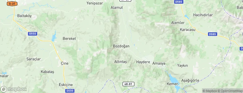 Bozdoğan, Turkey Map
