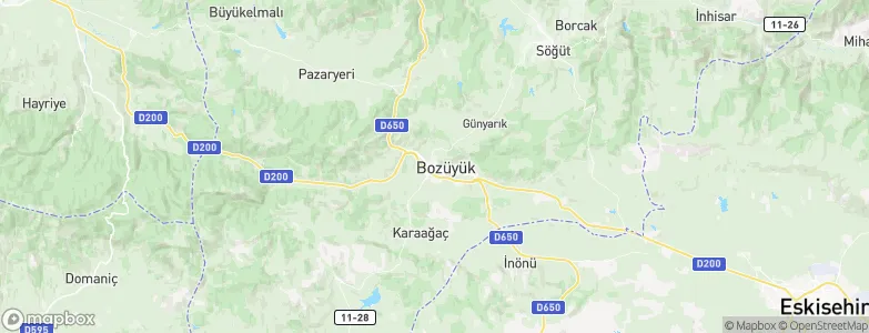 Bozüyük, Turkey Map