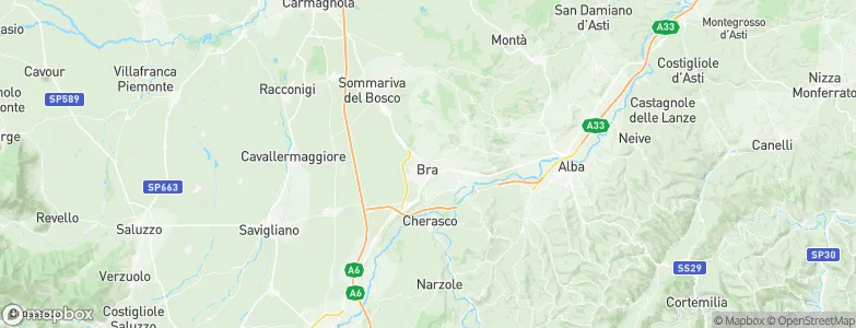 Bra, Italy Map