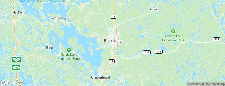 Bracebridge, Canada Map