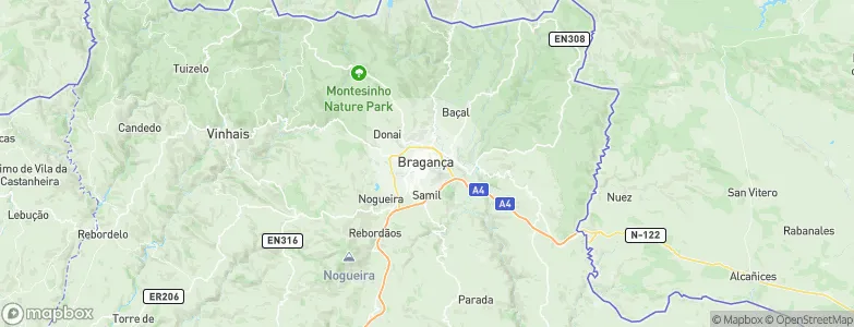 Bragança, Portugal Map