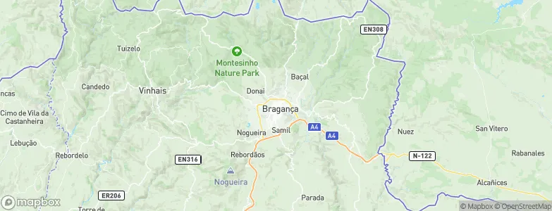 Bragança (Sé), Portugal Map