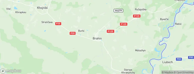 Brahin, Belarus Map