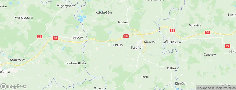 Bralin, Poland Map
