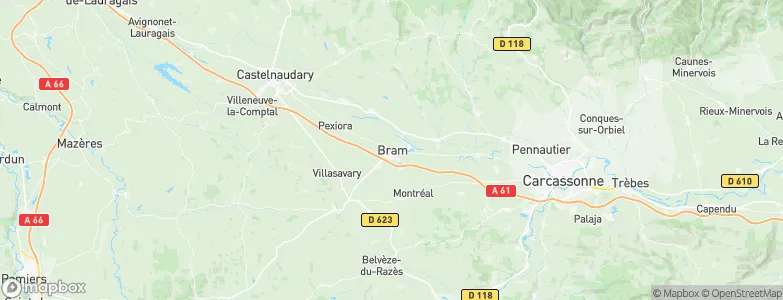 Bram, France Map