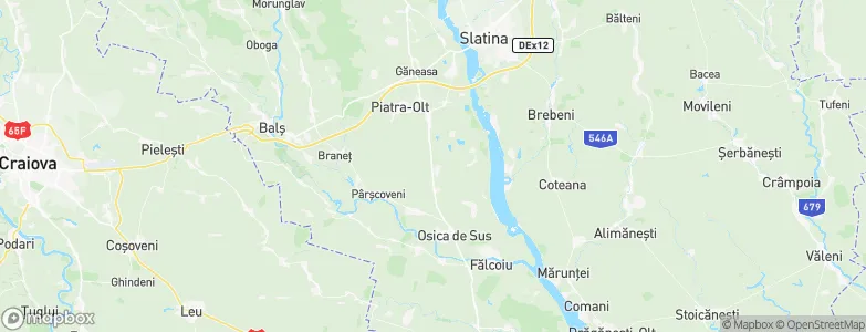 Brâncoveni, Romania Map