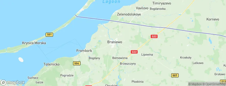 Braniewo, Poland Map
