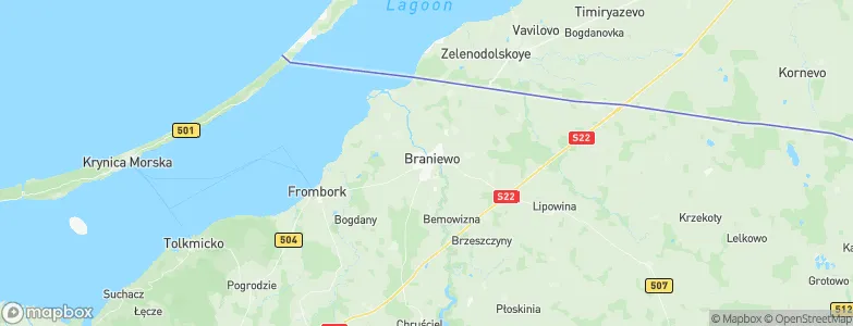 Braniewo, Poland Map