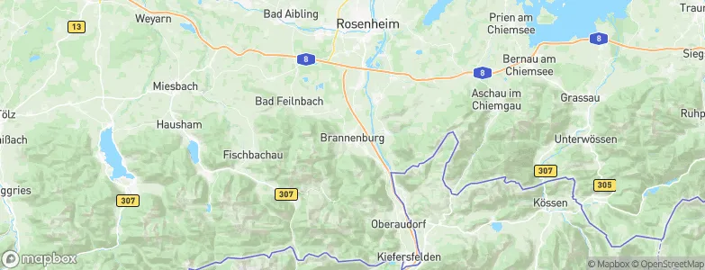 Brannenburg, Germany Map