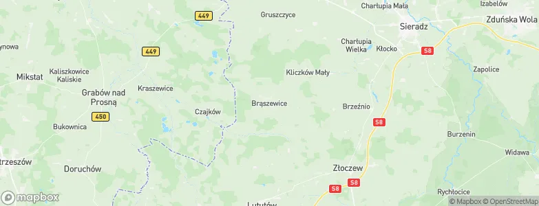 Brąszewice, Poland Map