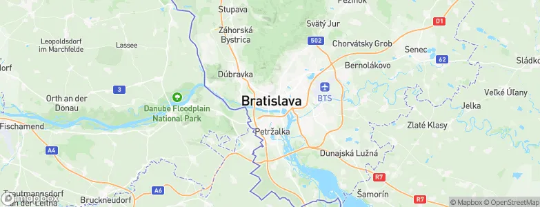 Bratislava, Slovakia Map