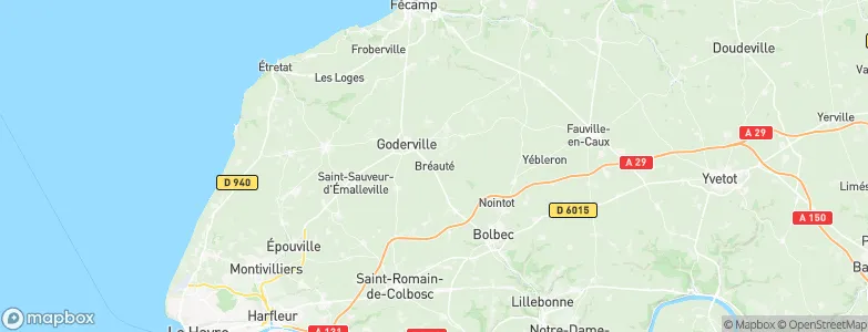 Bréauté, France Map