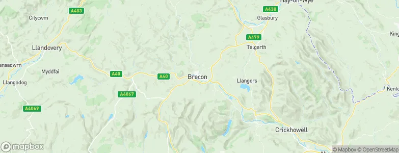 Brecon, United Kingdom Map