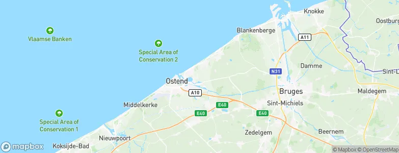 Bredene, Belgium Map
