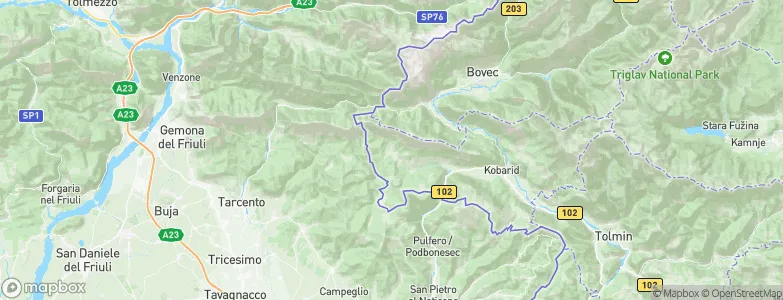 Breginj, Slovenia Map