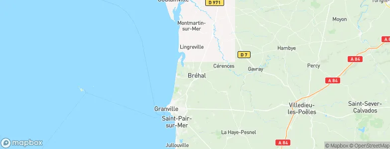 Bréhal, France Map