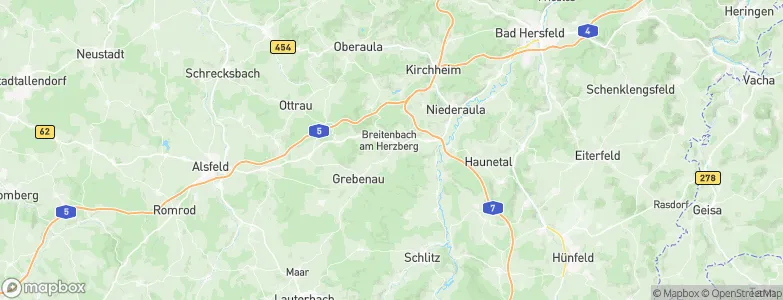Breitenbach am Herzberg, Germany Map