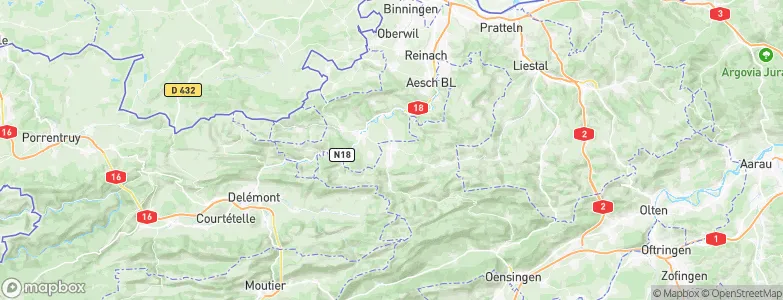 Breitenbach, Switzerland Map