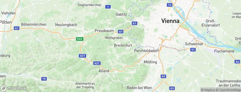 Breitenfurt bei Wien, Austria Map