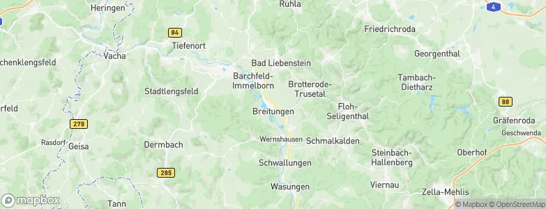 Breitungen, Germany Map