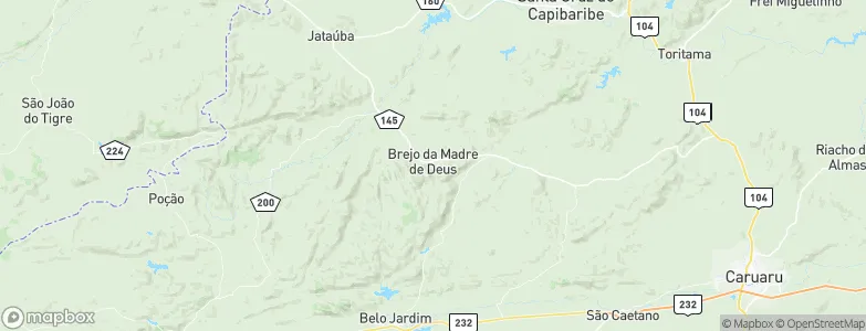 Brejo da Madre de Deus, Brazil Map