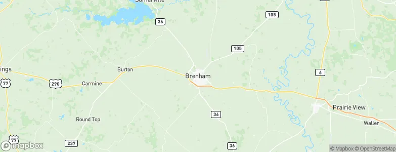 Brenham, United States Map