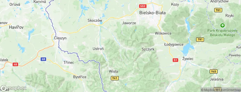 Brenna, Poland Map