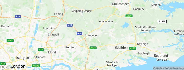Brentwood, United Kingdom Map