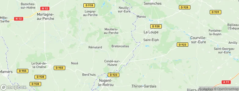 Bretoncelles, France Map