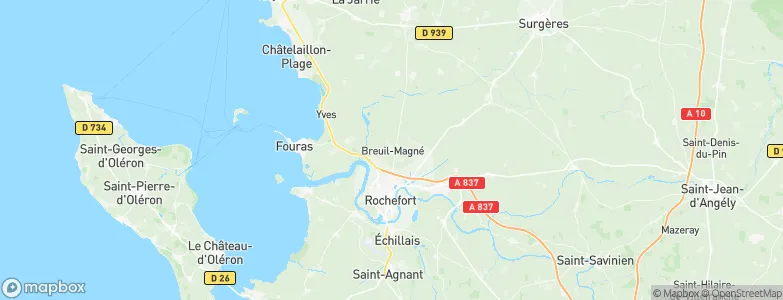 Breuil-Magné, France Map