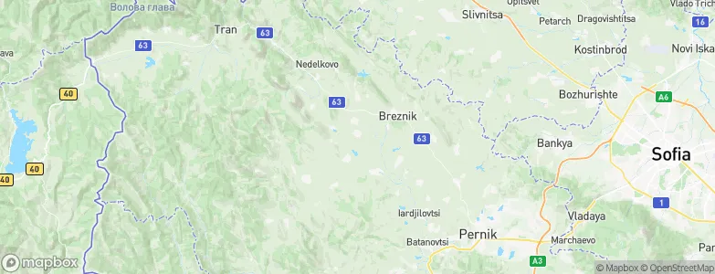 Breznik, Bulgaria Map