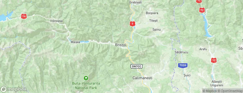Brezoi, Romania Map
