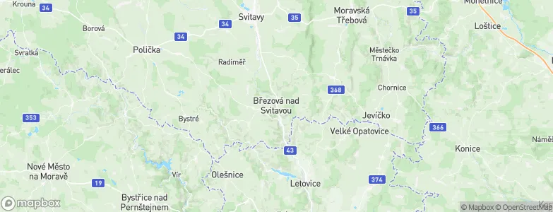 Březová nad Svitavou, Czechia Map