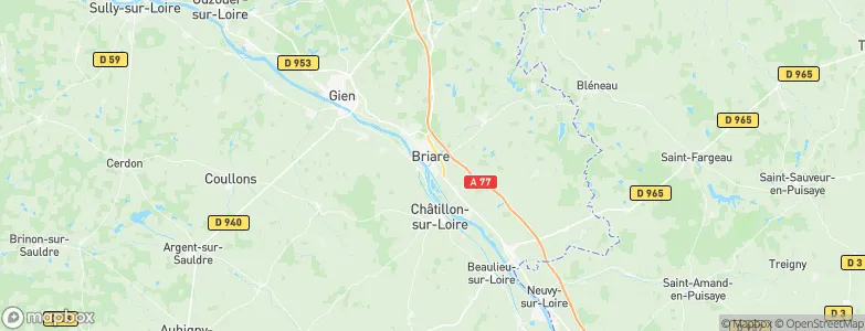 Briare, France Map