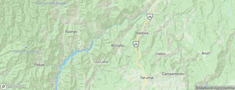 Briceño, Colombia Map