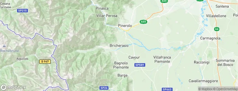 Bricherasio, Italy Map