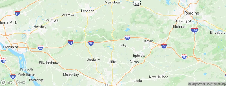 Brickerville, United States Map