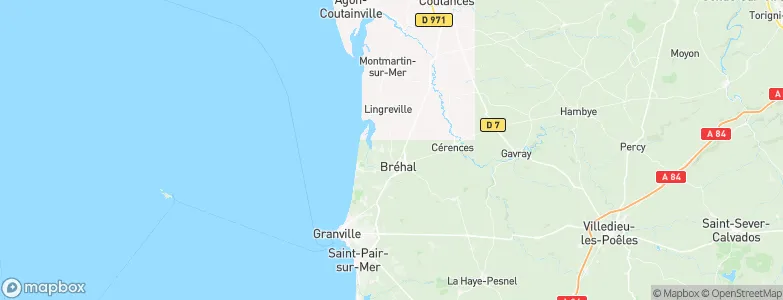 Bricqueville-sur-Mer, France Map