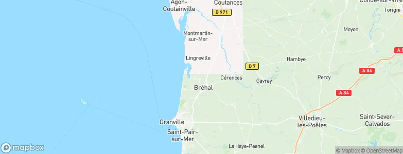 Bricqueville-sur-Mer, France Map