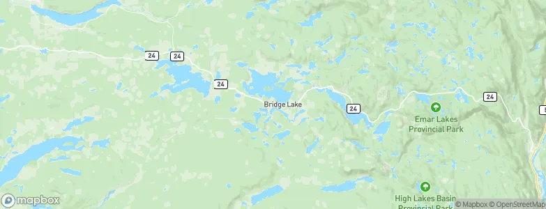 Bridge Lake, Canada Map