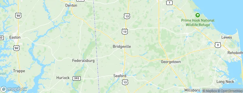 Bridgeville, United States Map