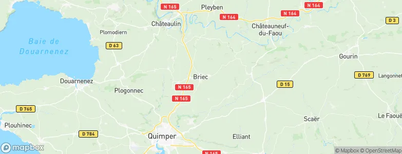 Briec, France Map