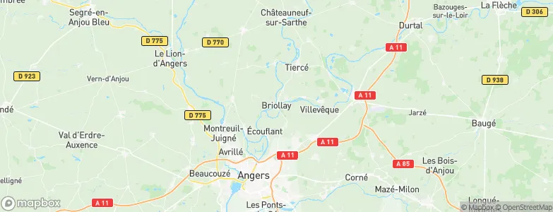 Briollay, France Map