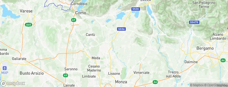 Briosco, Italy Map