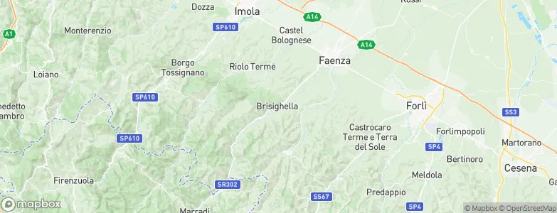 Brisighella, Italy Map