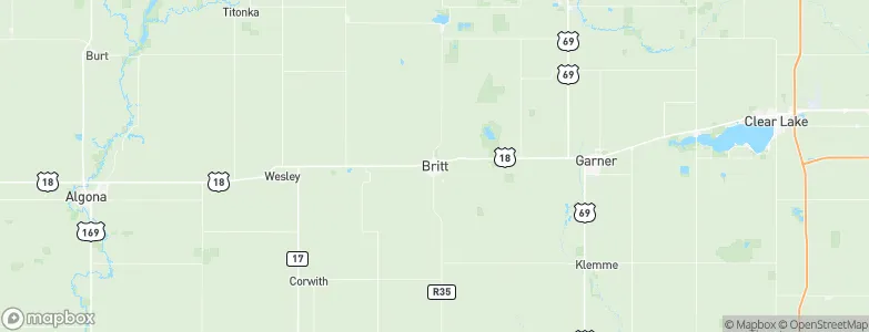 Britt, United States Map
