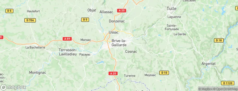 Brive-la-Gaillarde, France Map