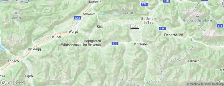 Brixen im Thale, Austria Map